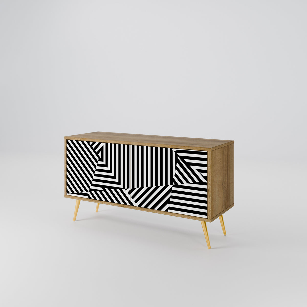 ILLUSIONARY LATTICE Kompakt TV-bänk med 2 dörrar