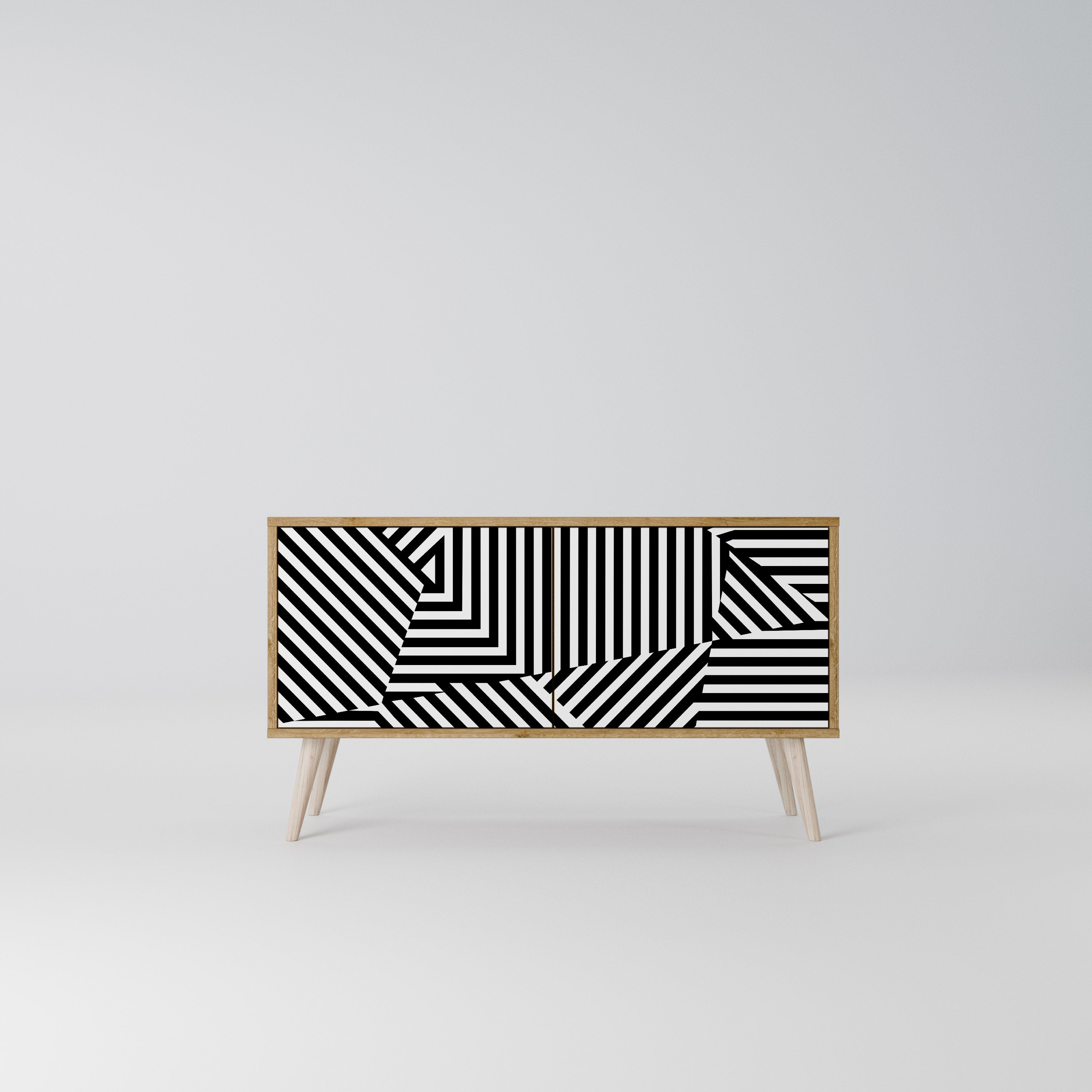ILLUSIONARY LATTICE Compact 2-Door TV Cabinet