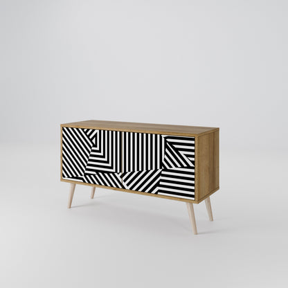 ILLUSIONARY LATTICE Kompakt TV-bänk med 2 dörrar