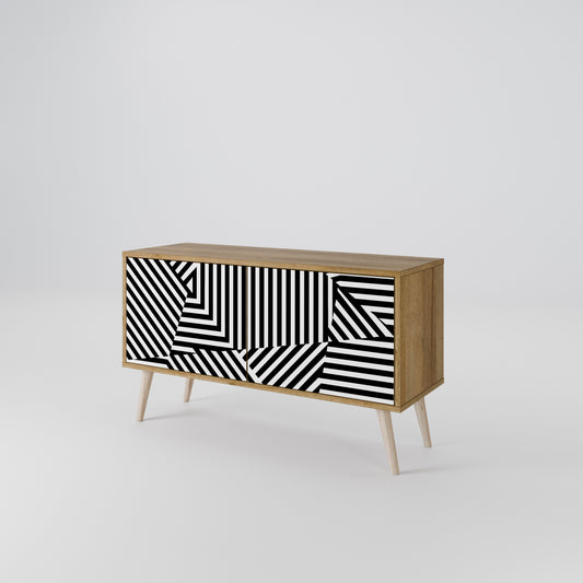 ILLUSIONARY LATTICE Kompakt TV-bänk med 2 dörrar