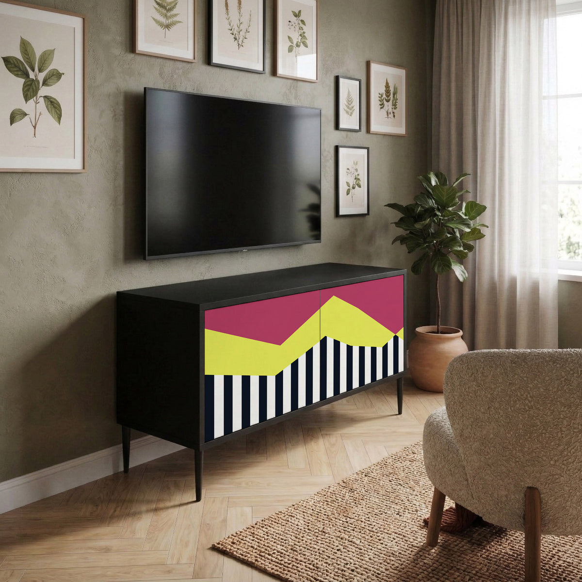 PIANO FANTASY Kompakt TV-bänk med 2 dörrar