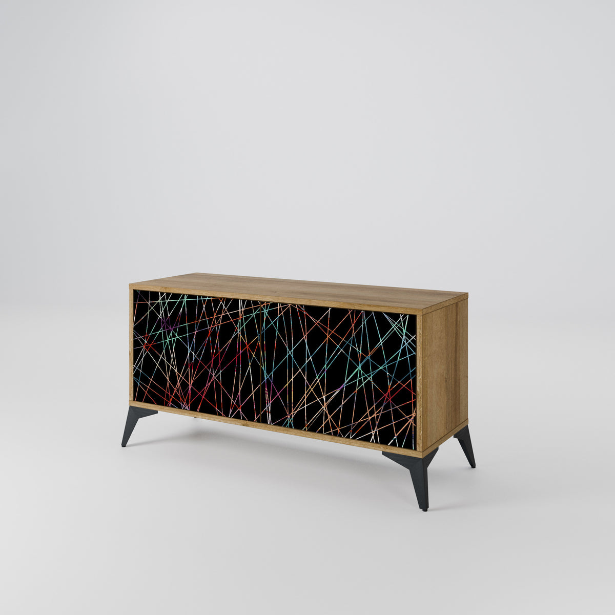 LUMINOUS SNARE Kompakt TV-bänk med 2 dörrar