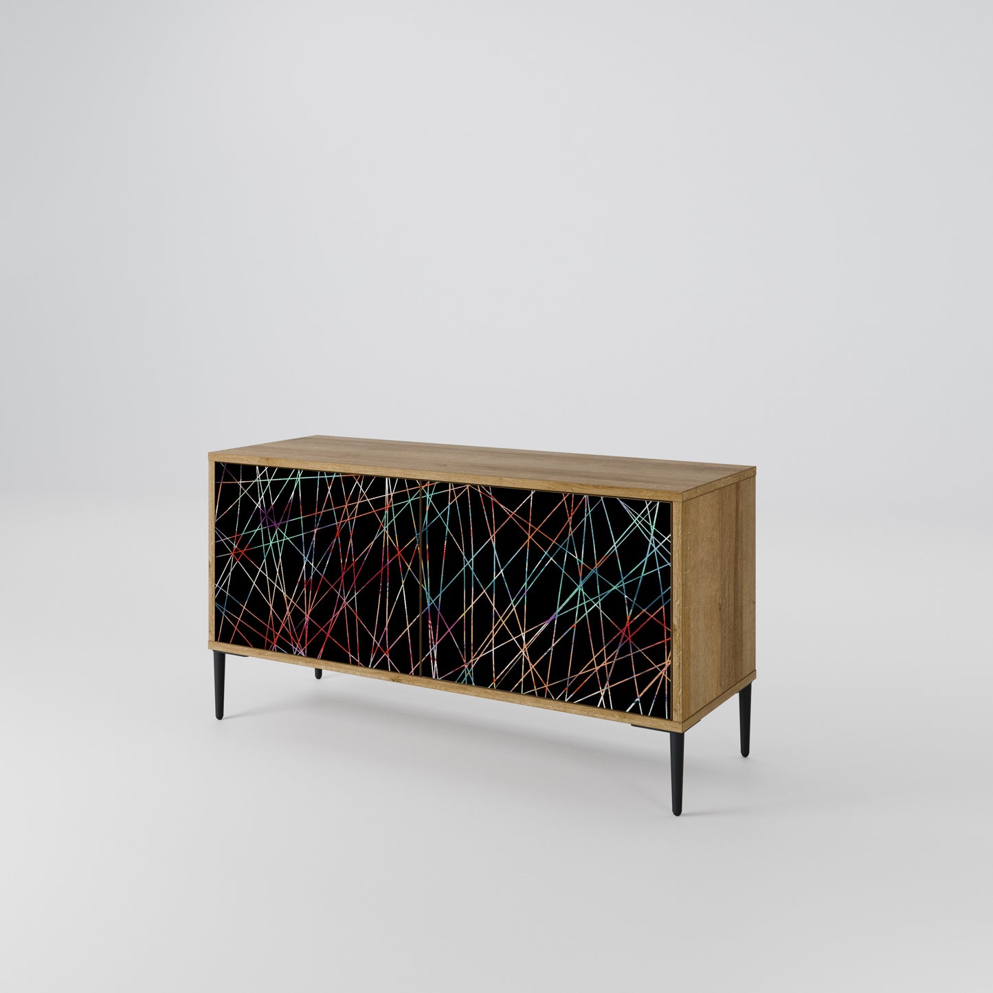 LUMINOUS SNARE Kompakt TV-bänk med 2 dörrar