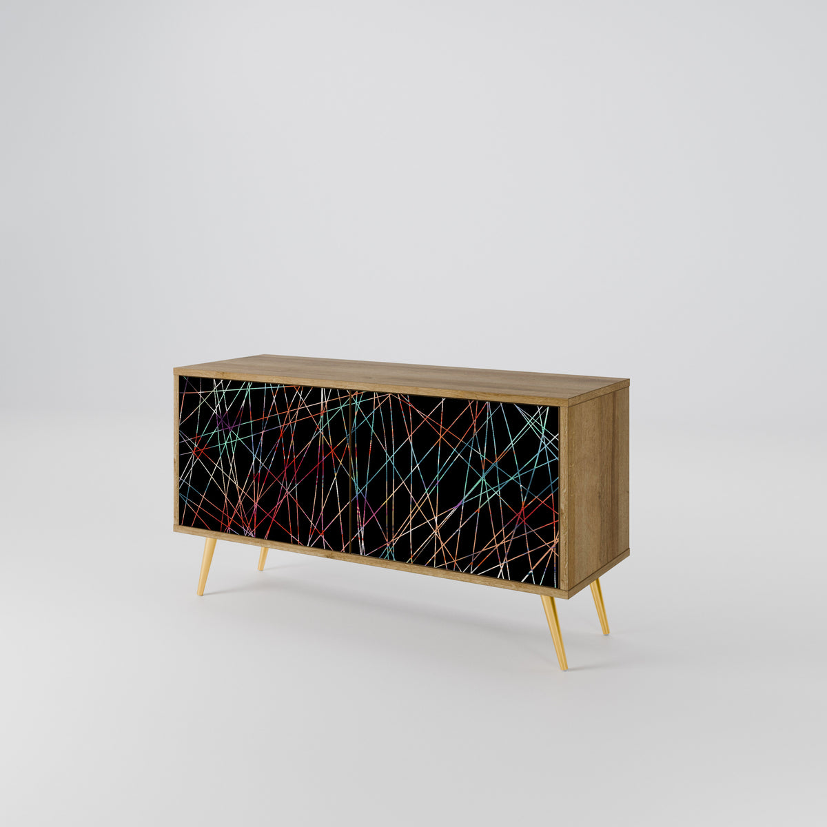 LUMINOUS SNARE Kompakt TV-bänk med 2 dörrar