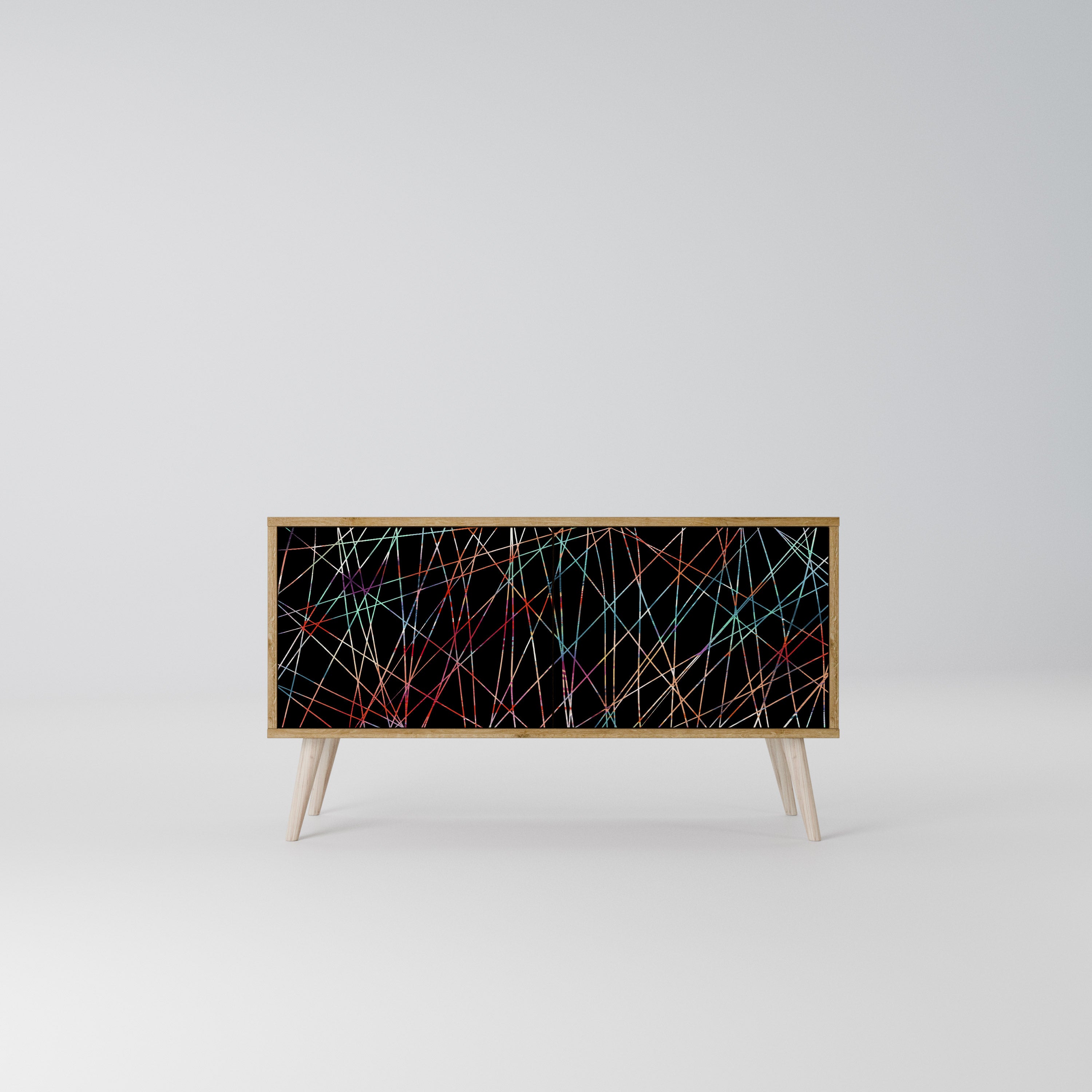 LUMINOUS SNARE Kompakt TV-bänk med 2 dörrar