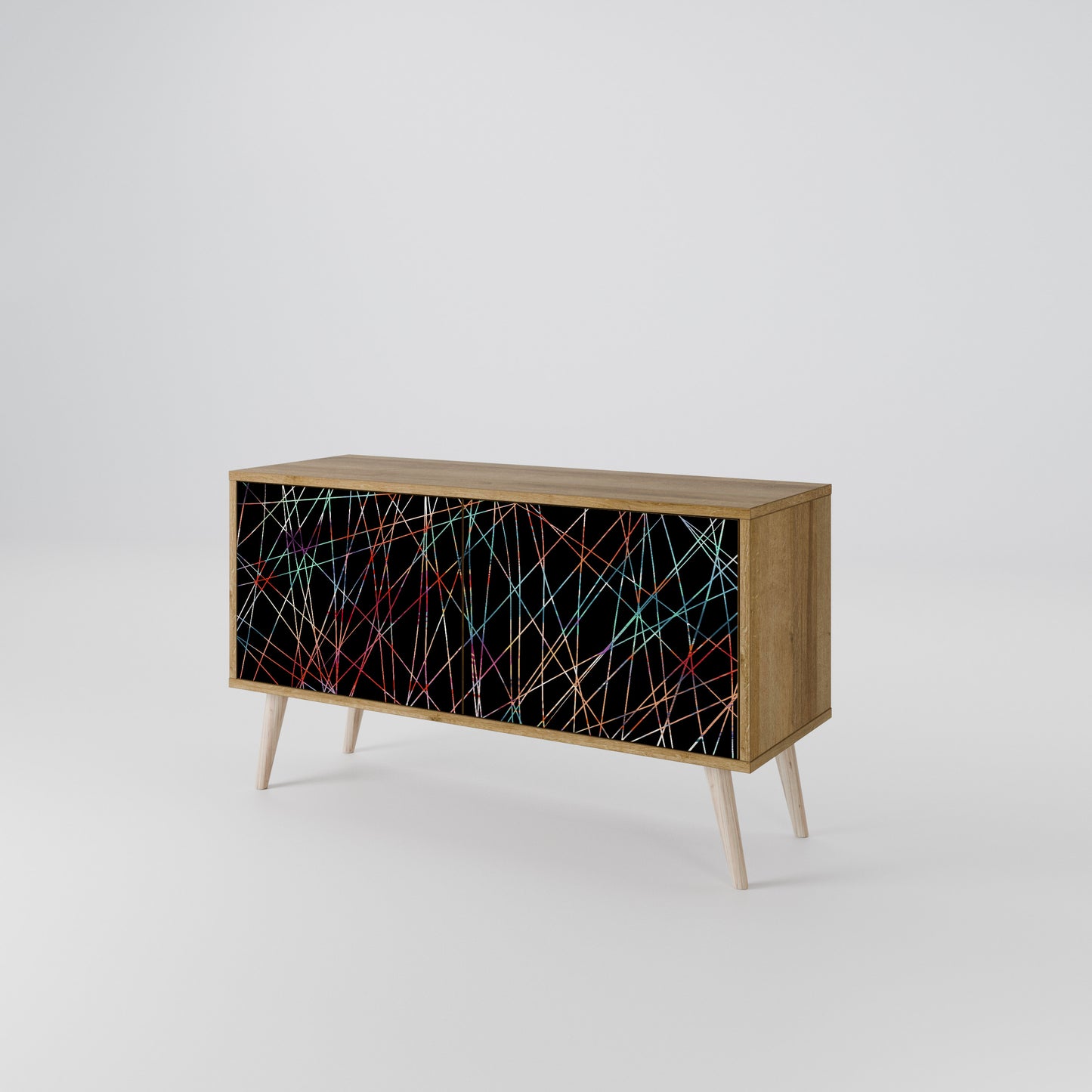 LUMINOUS SNARE Kompakt TV-bänk med 2 dörrar