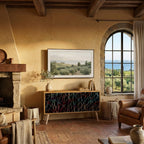 LUMINOUS SNARE Kompakt TV-bänk med 2 dörrar