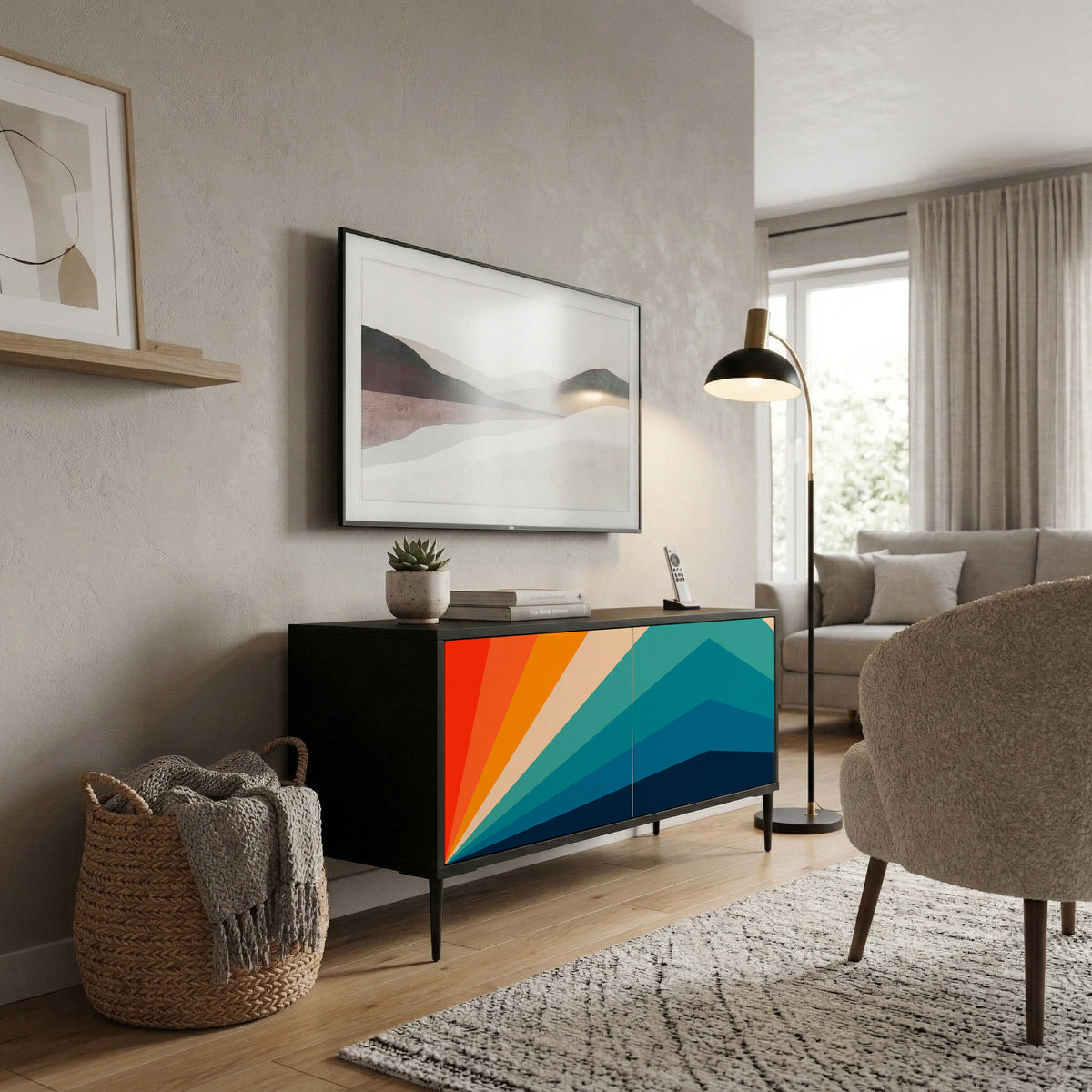 PRISM CONCUSSION Kompakt TV-bänk med 2 dörrar