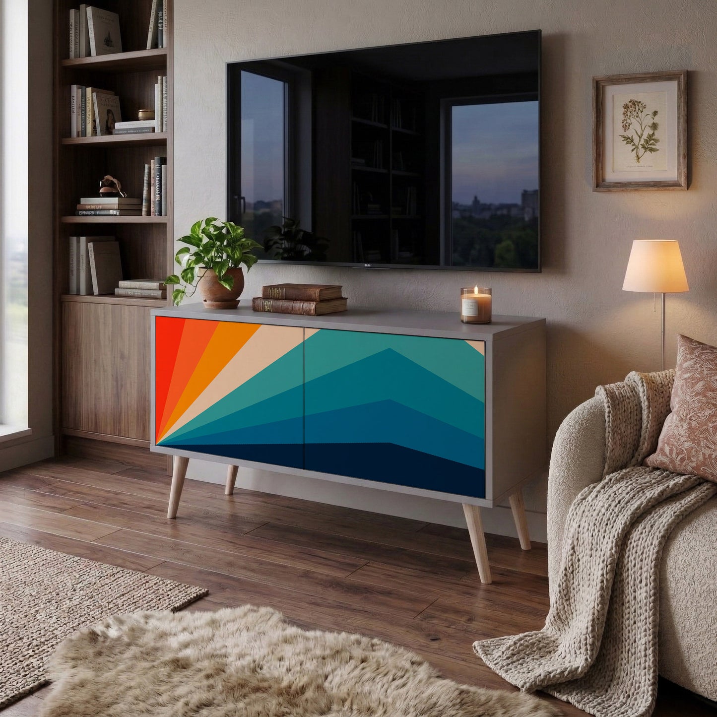 PRISM CONCUSSION Kompakt TV-bänk med 2 dörrar