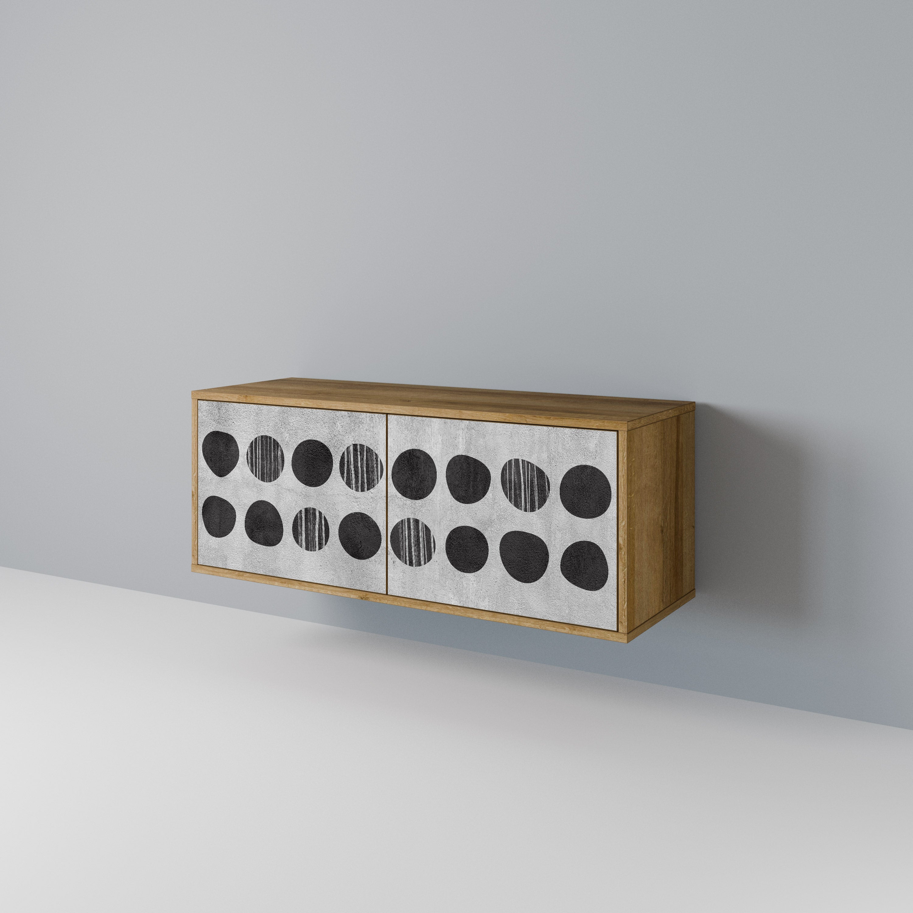 GHOSTLY GRADIENTS Compact 2-Door TV Cabinet