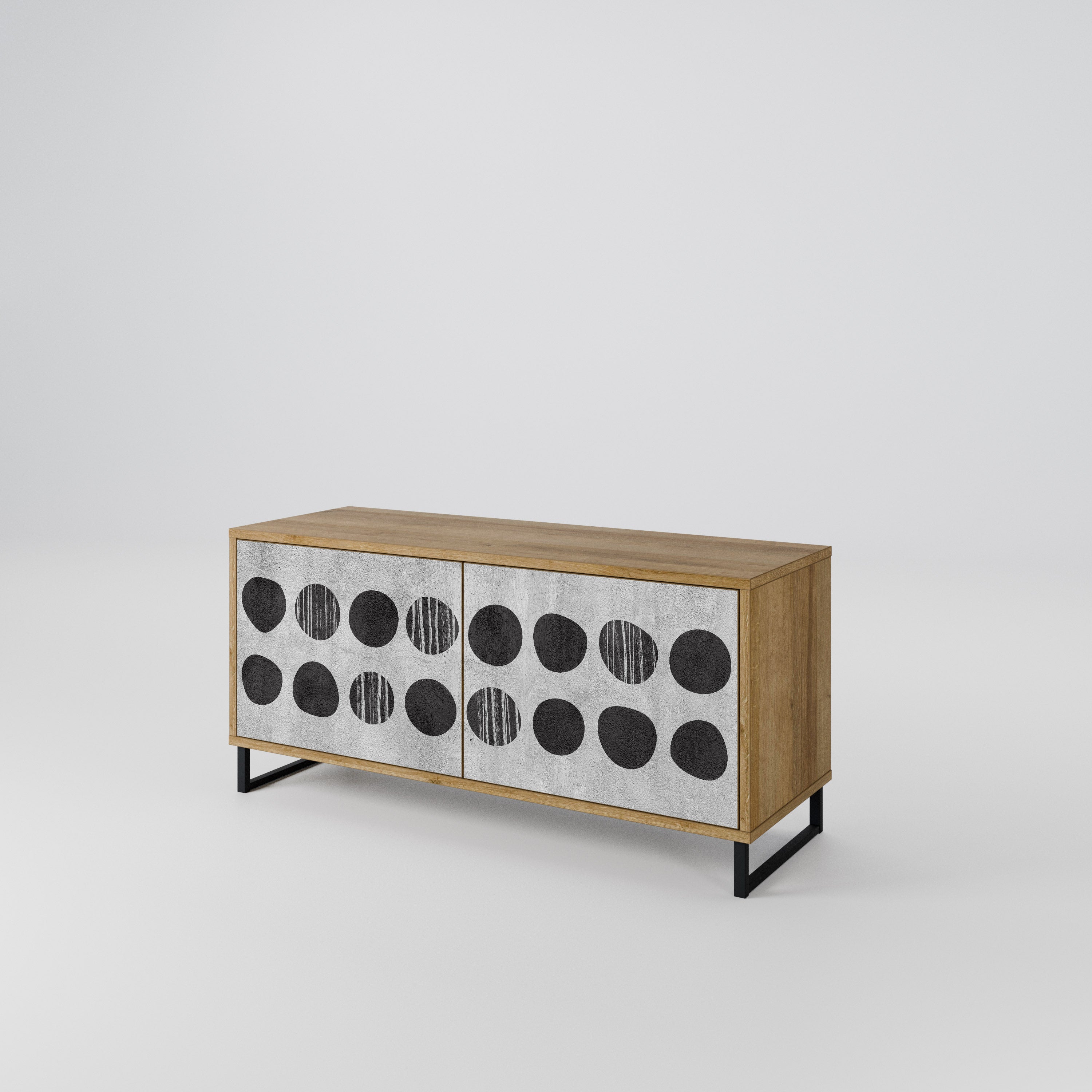 GHOSTLY GRADIENTS Compact 2-Door TV Cabinet