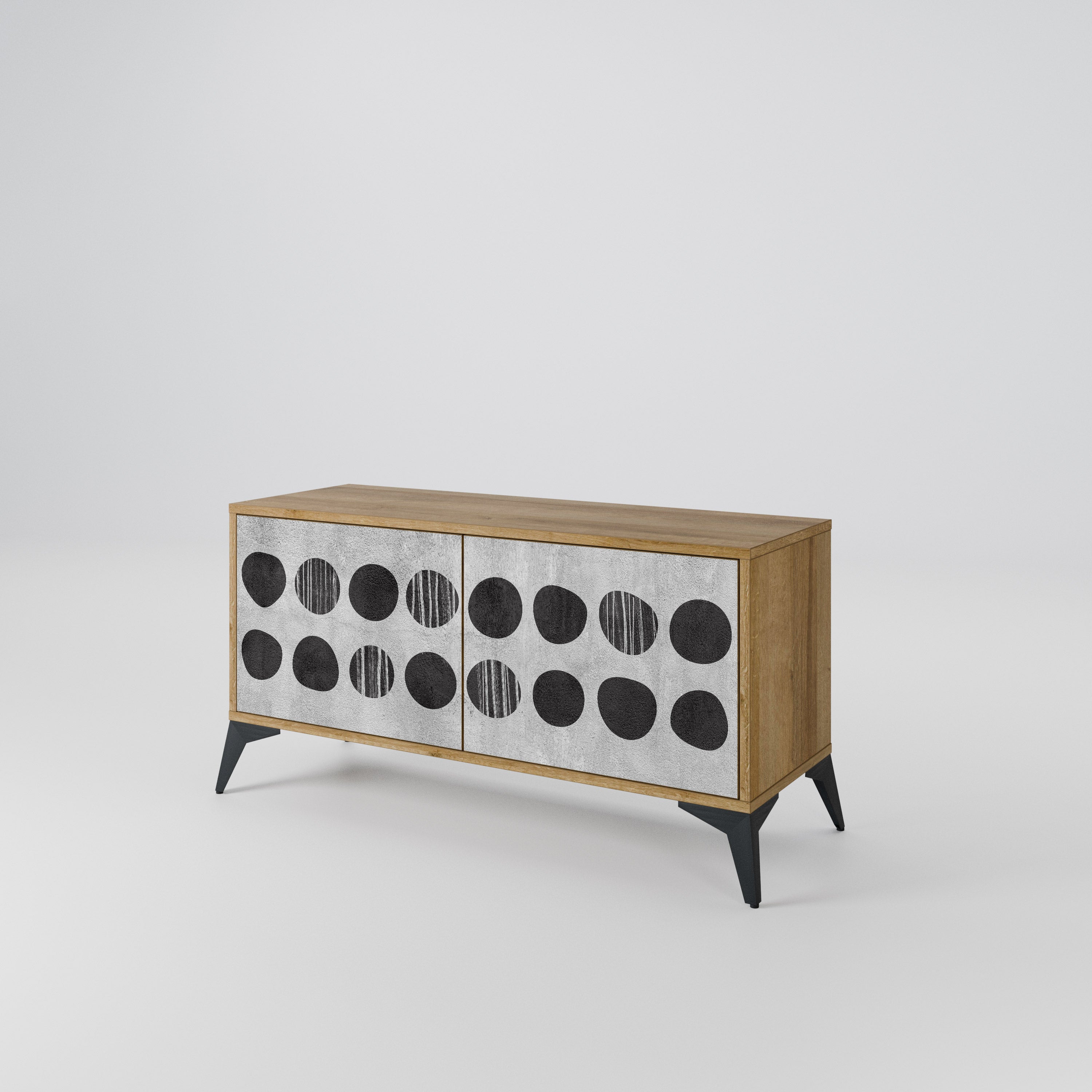 GHOSTLY GRADIENTS Compact 2-Door TV Cabinet