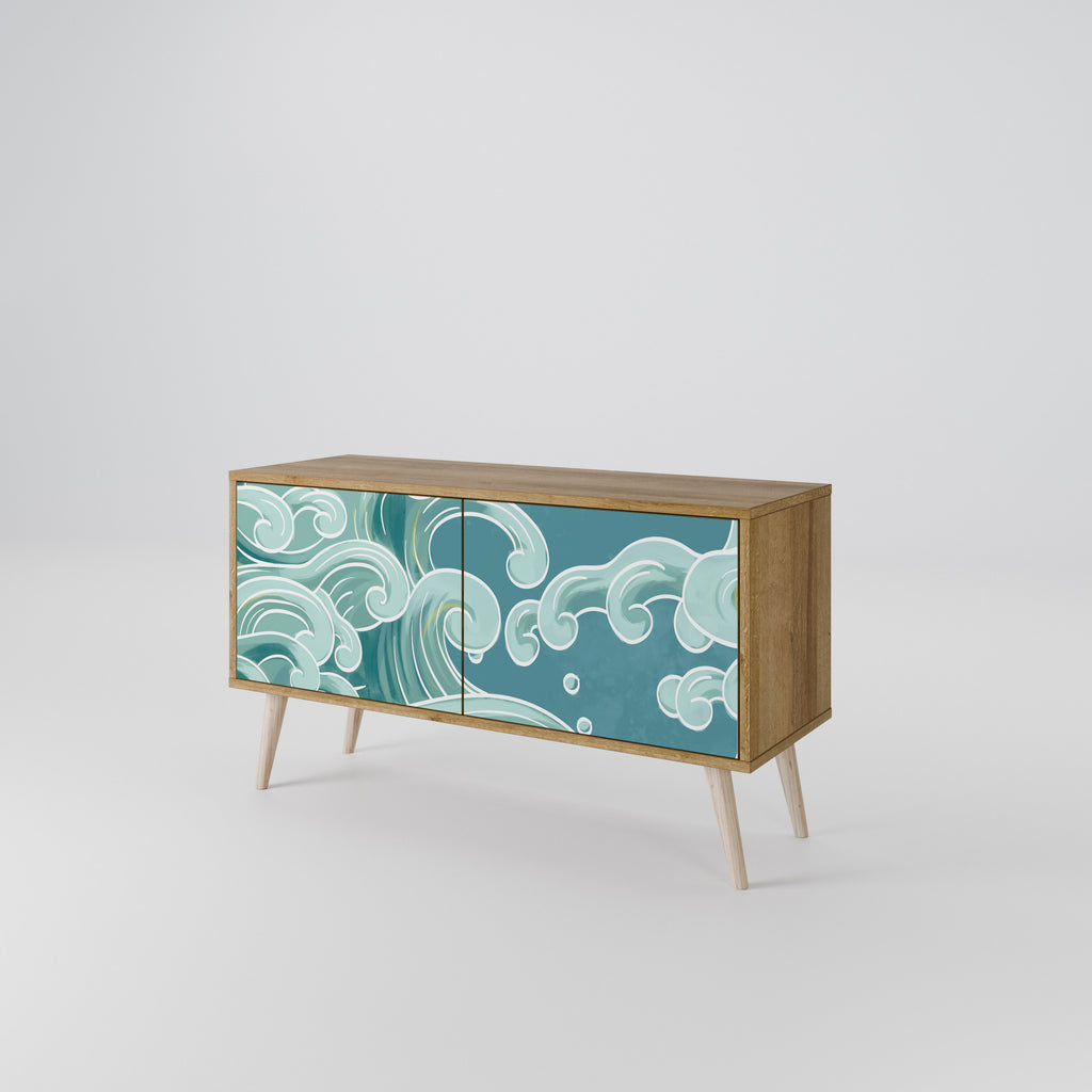 ASIAN SWAY Kompakt TV-bänk med 2 dörrar