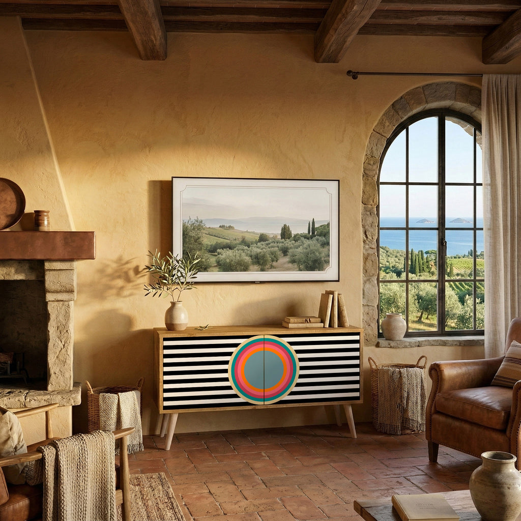 SPECTRA SHOWCASE Kompakt TV-bänk med 2 dörrar