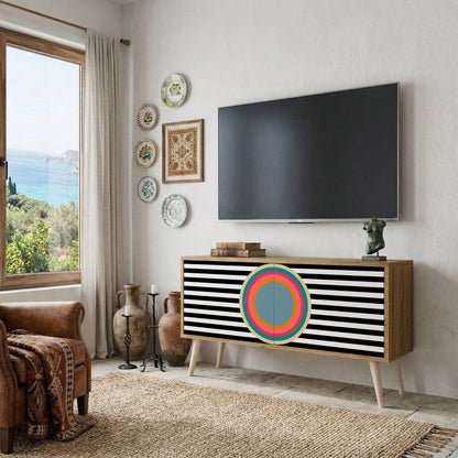 SPECTRA SHOWCASE Kompakt TV-bänk med 2 dörrar