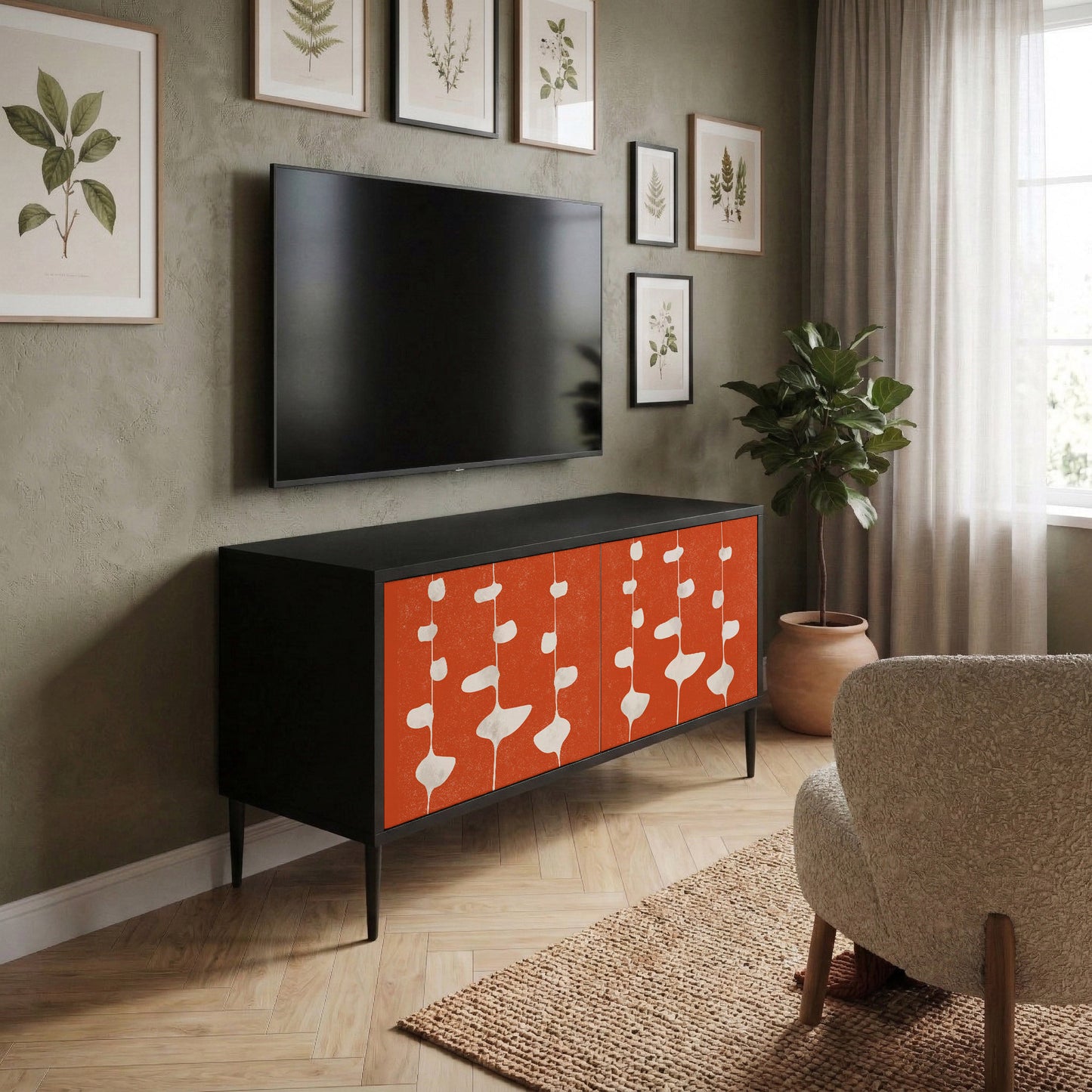COURAGE MOLD Kompakt TV-bänk med 2 dörrar