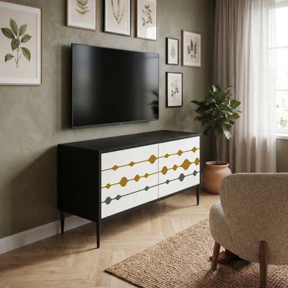 VIVID TONE Kompakt TV-bänk med 2 dörrar