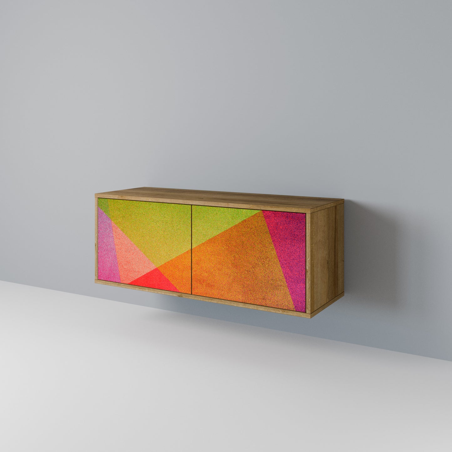 VIVID GEOMETRY Kompakt TV-bänk med 2 dörrar