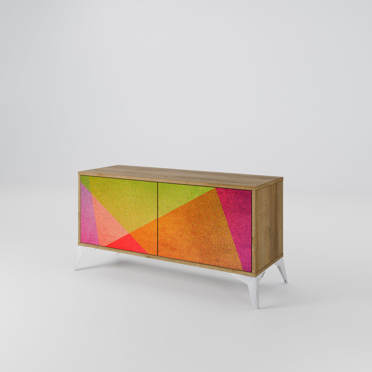 VIVID GEOMETRY Kompakt TV-bänk med 2 dörrar