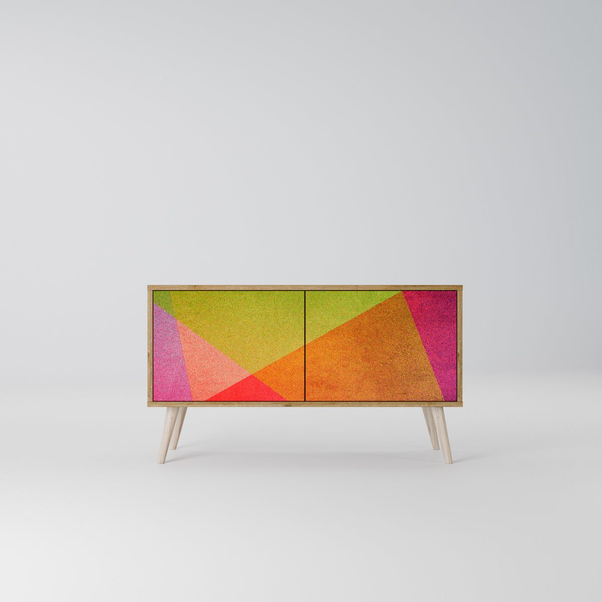 VIVID GEOMETRY Kompakt TV-bänk med 2 dörrar