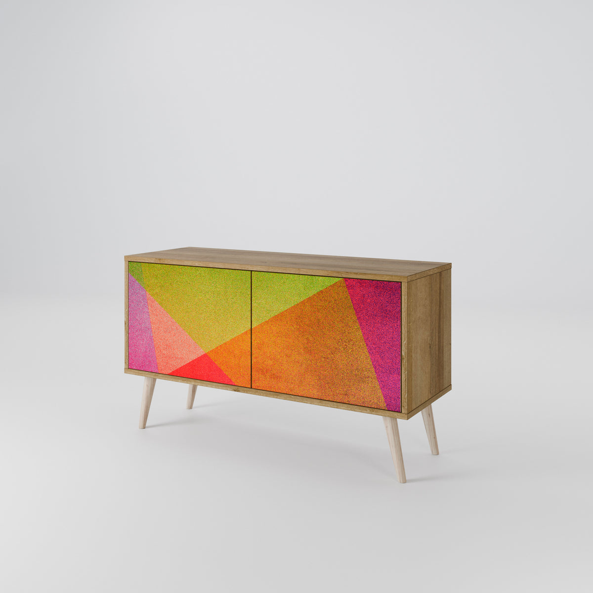 VIVID GEOMETRY Kompakt TV-bänk med 2 dörrar