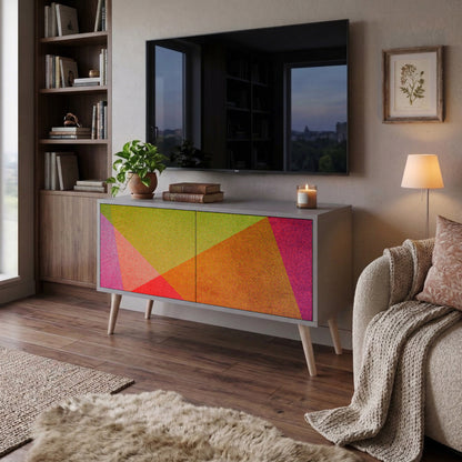 VIVID GEOMETRY Kompakt TV-bänk med 2 dörrar