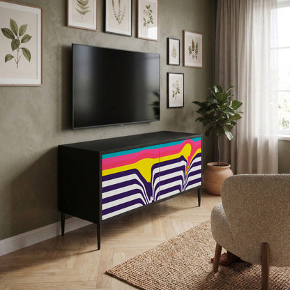 TONE COLLAPSE Kompakt TV-bänk med 2 dörrar