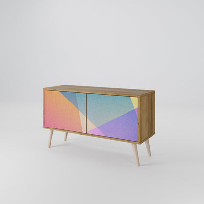 BRIGHT GEOMETRY Kompakt TV-bänk med 2 dörrar