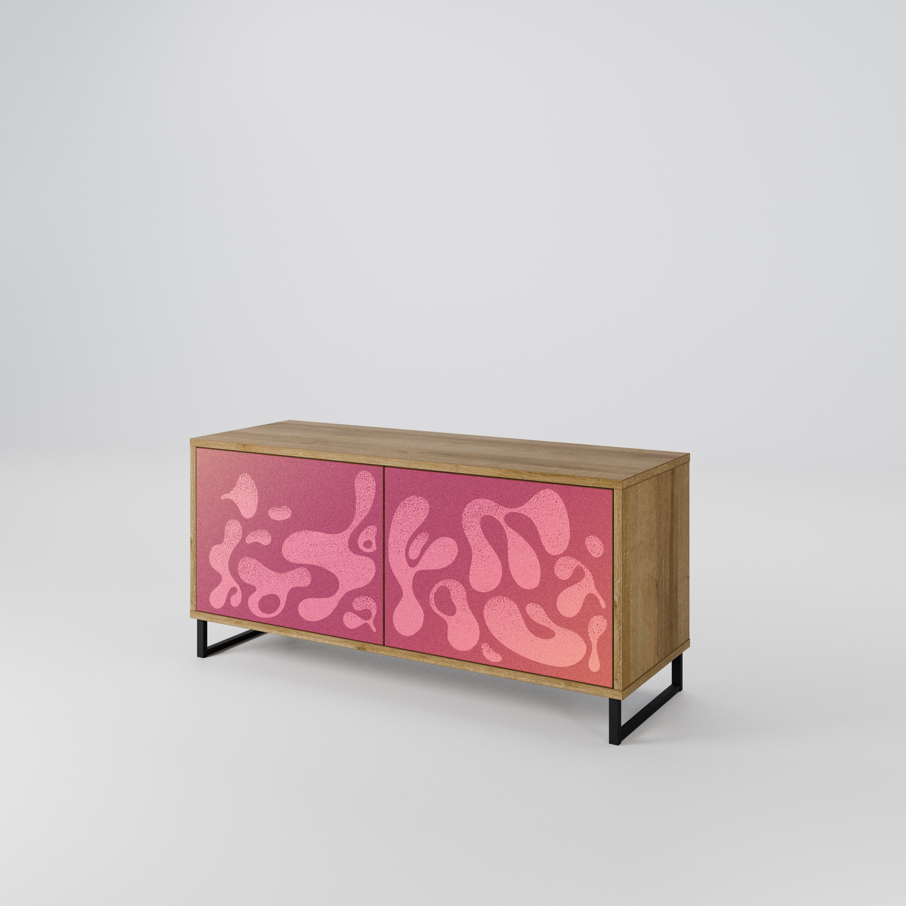 IRREGULAR PINK Compact 2-Door TV Cabinet