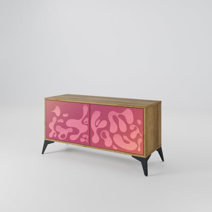 IRREGULAR PINK Kompakt TV-bänk med 2 dörrar