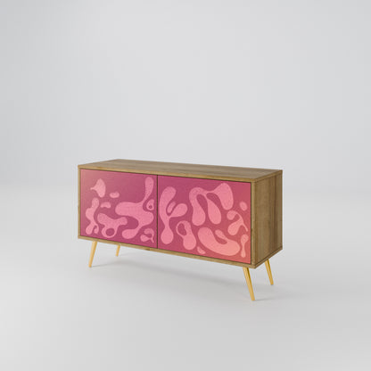 IRREGULAR PINK Kompakt TV-bänk med 2 dörrar