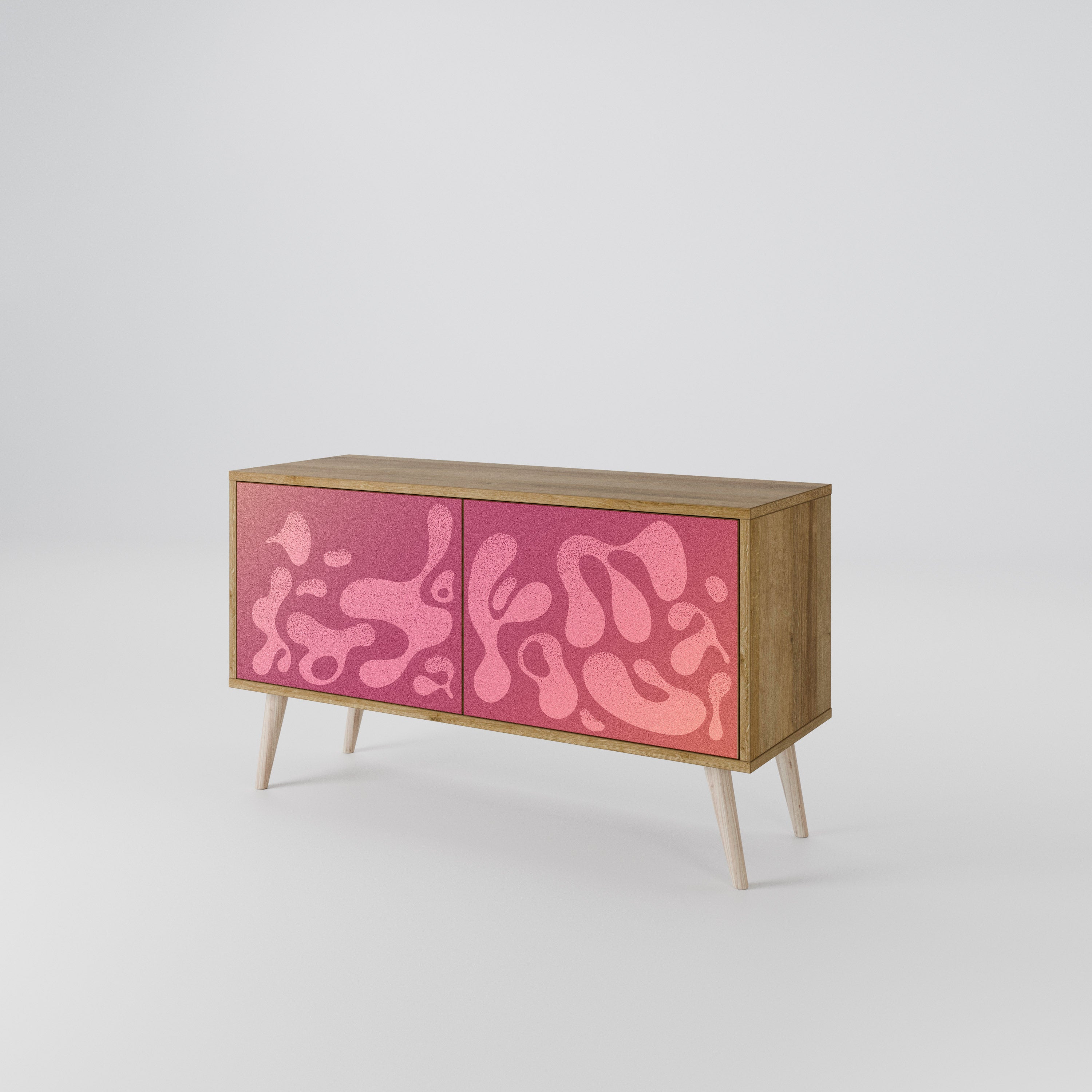 IRREGULAR PINK Compact 2-Door TV Cabinet