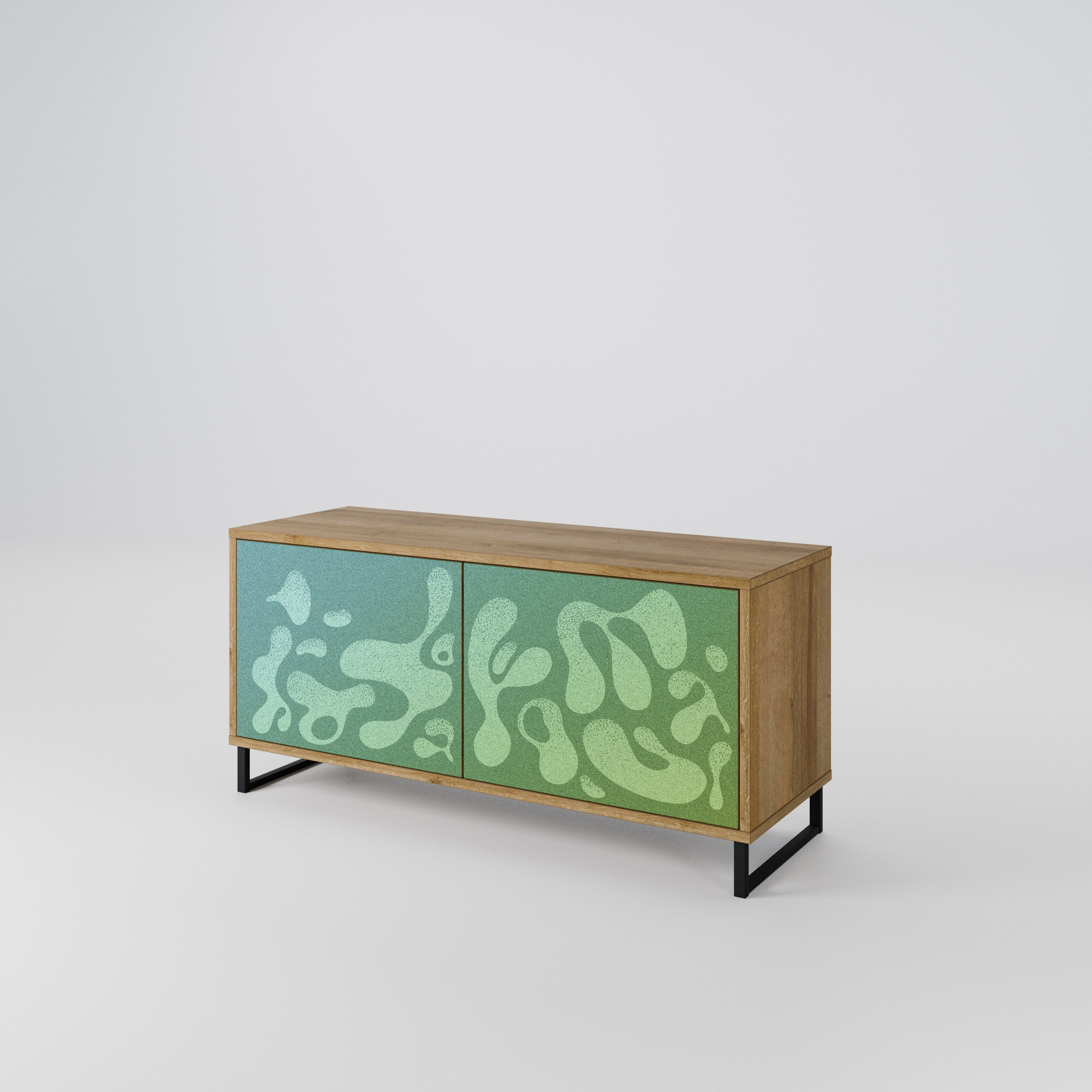 IRREGULAR BLUE Compact 2-Door TV Cabinet