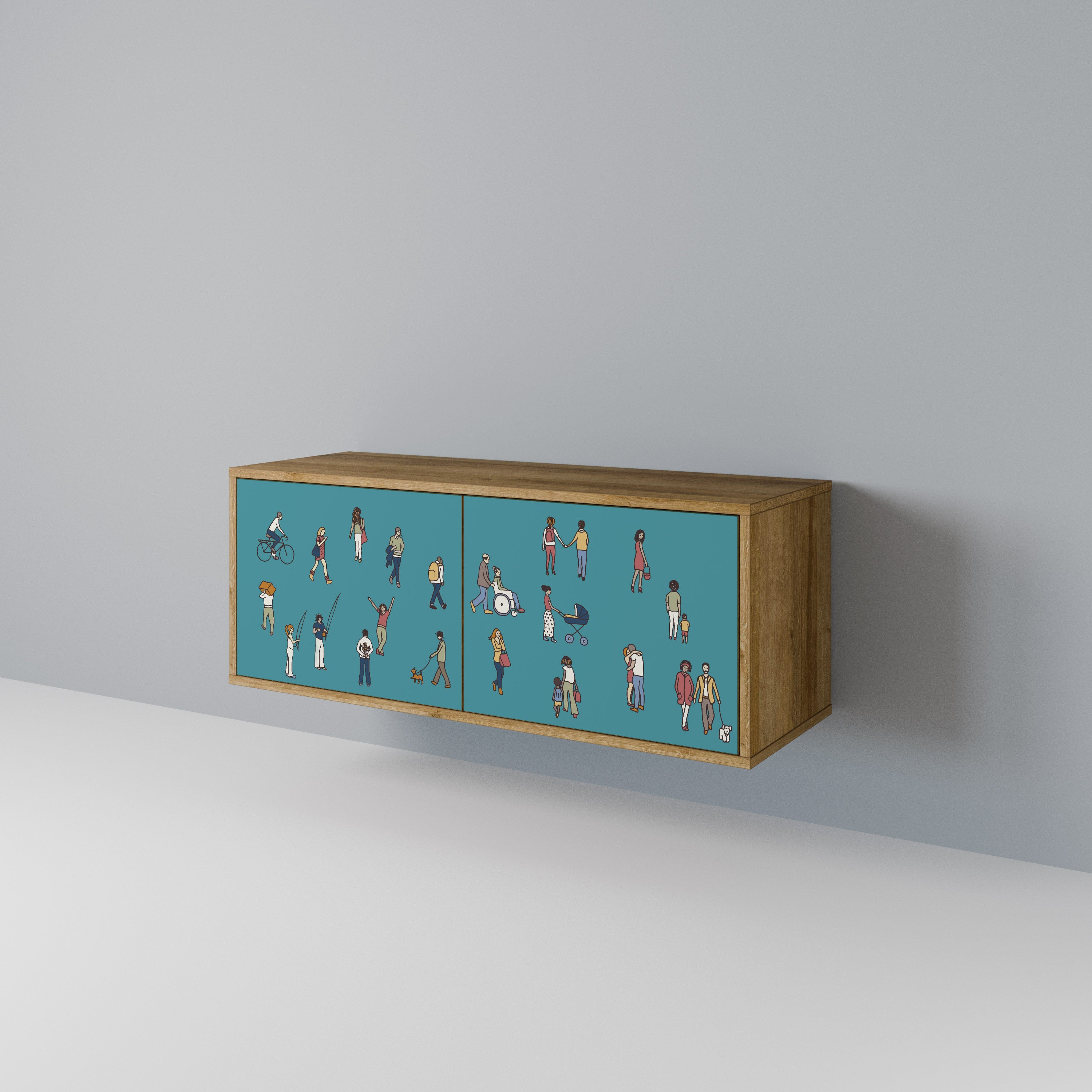 COLLECTIVE STREAM Compact 2-Door TV Cabinet