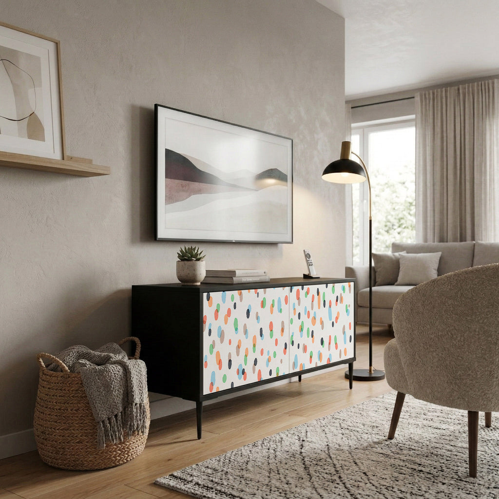 ENERGETIC SPOTS Kompakt TV-bänk med 2 dörrar