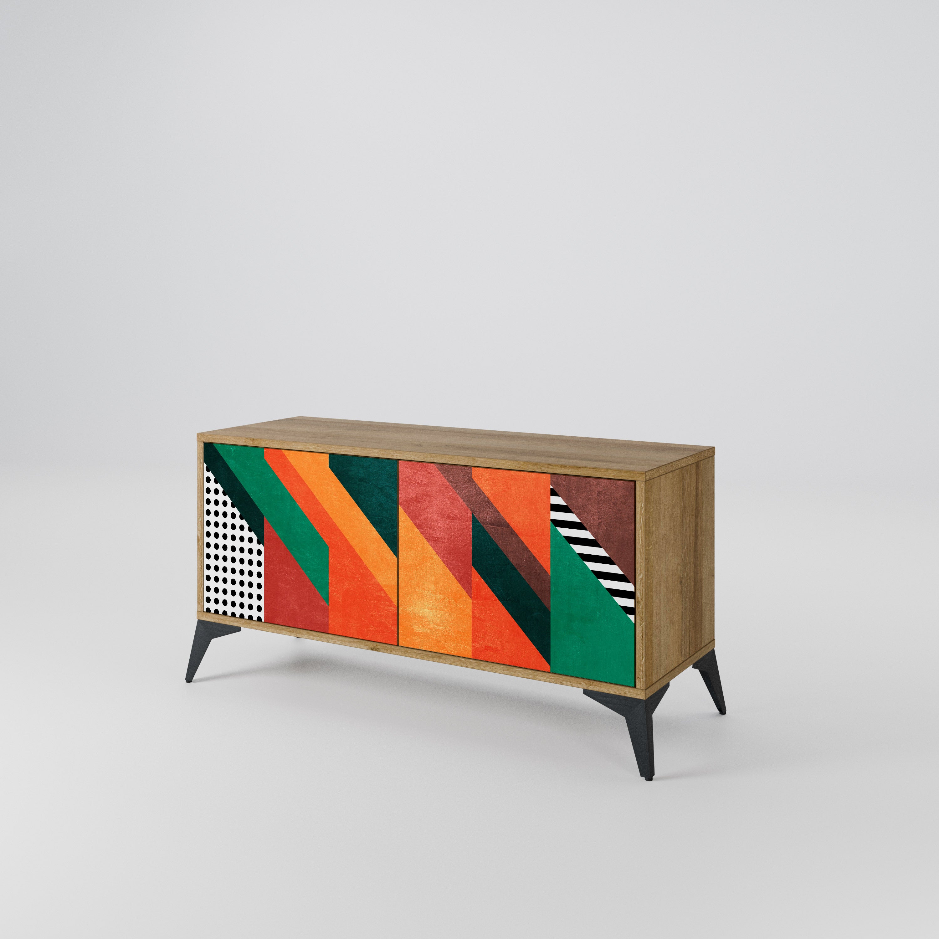 MAKESHIFT ARTISTRY Compact 2-Door TV Cabinet