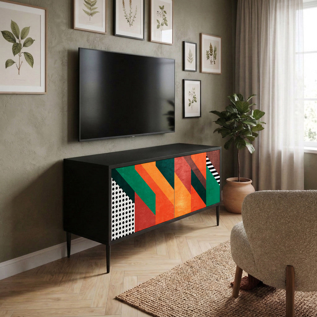 MAKESHIFT ARTISTRY Compact 2-Door TV Cabinet