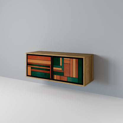 EARTHY FIGURES Kompakt TV-bänk med 2 dörrar
