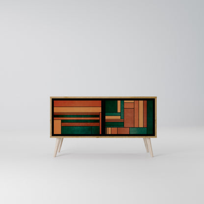 EARTHY FIGURES Kompakt TV-bänk med 2 dörrar