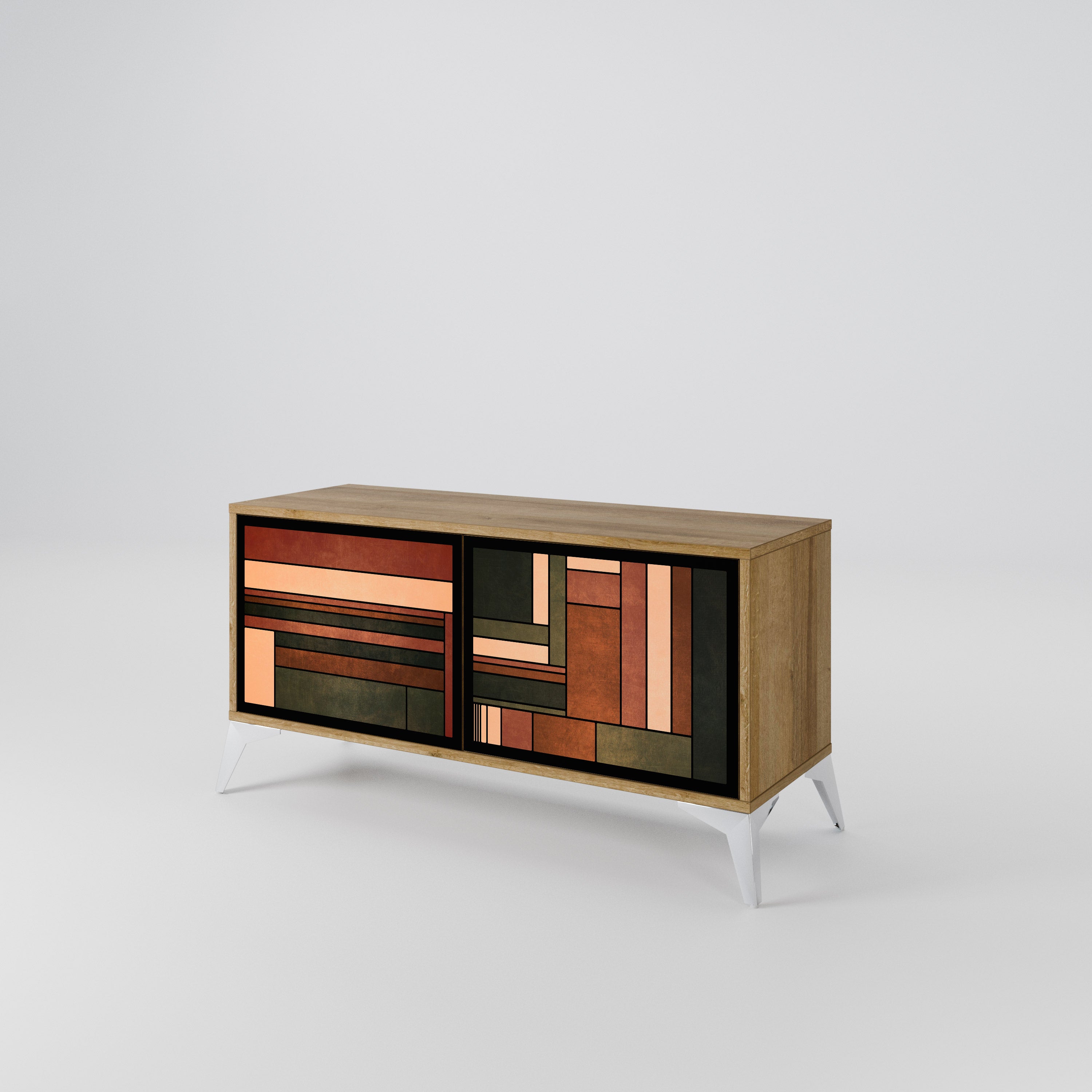 FIGURES OF NATURE Compact 2-Door TV Cabinet