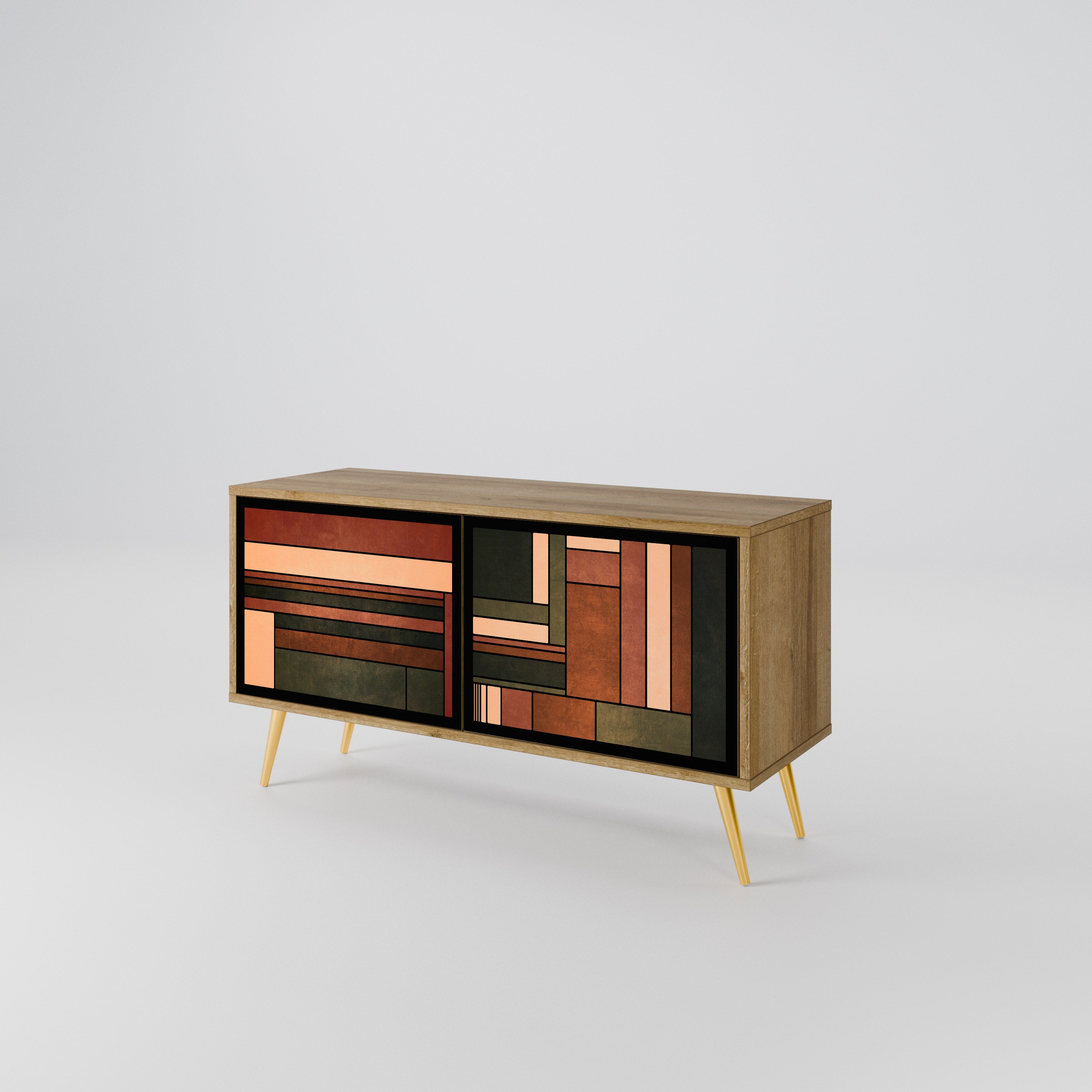 FIGURES OF NATURE Compact 2-Door TV Cabinet