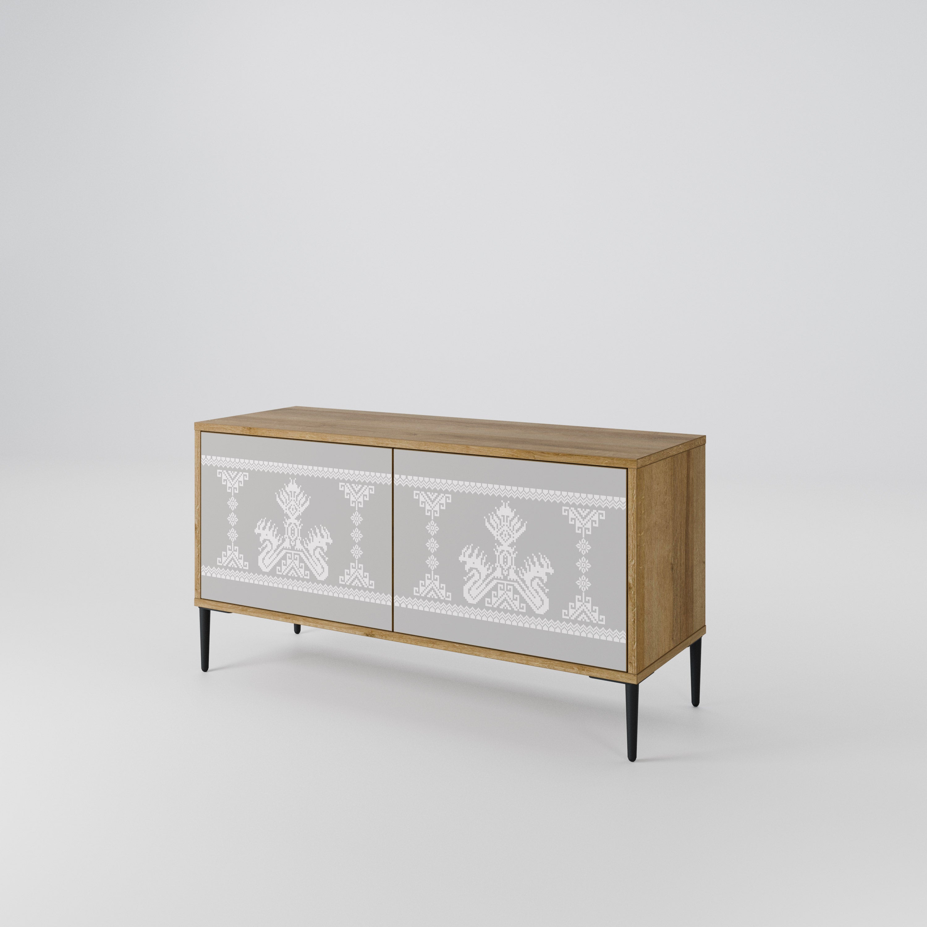 THAI GRAY Compact 2-Door TV Cabinet