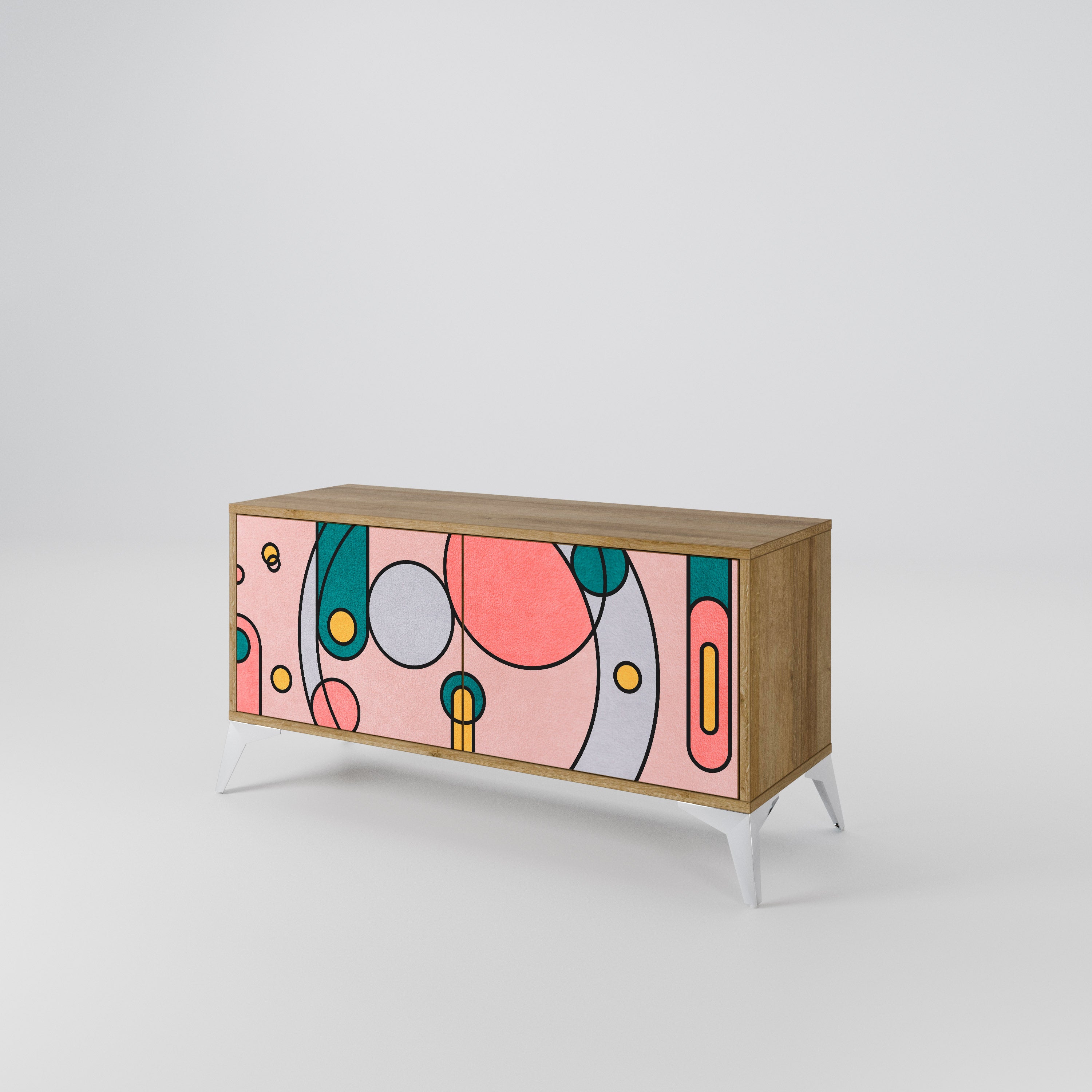 GOSSAMER ECHOES Kompakt TV-bänk med 2 dörrar