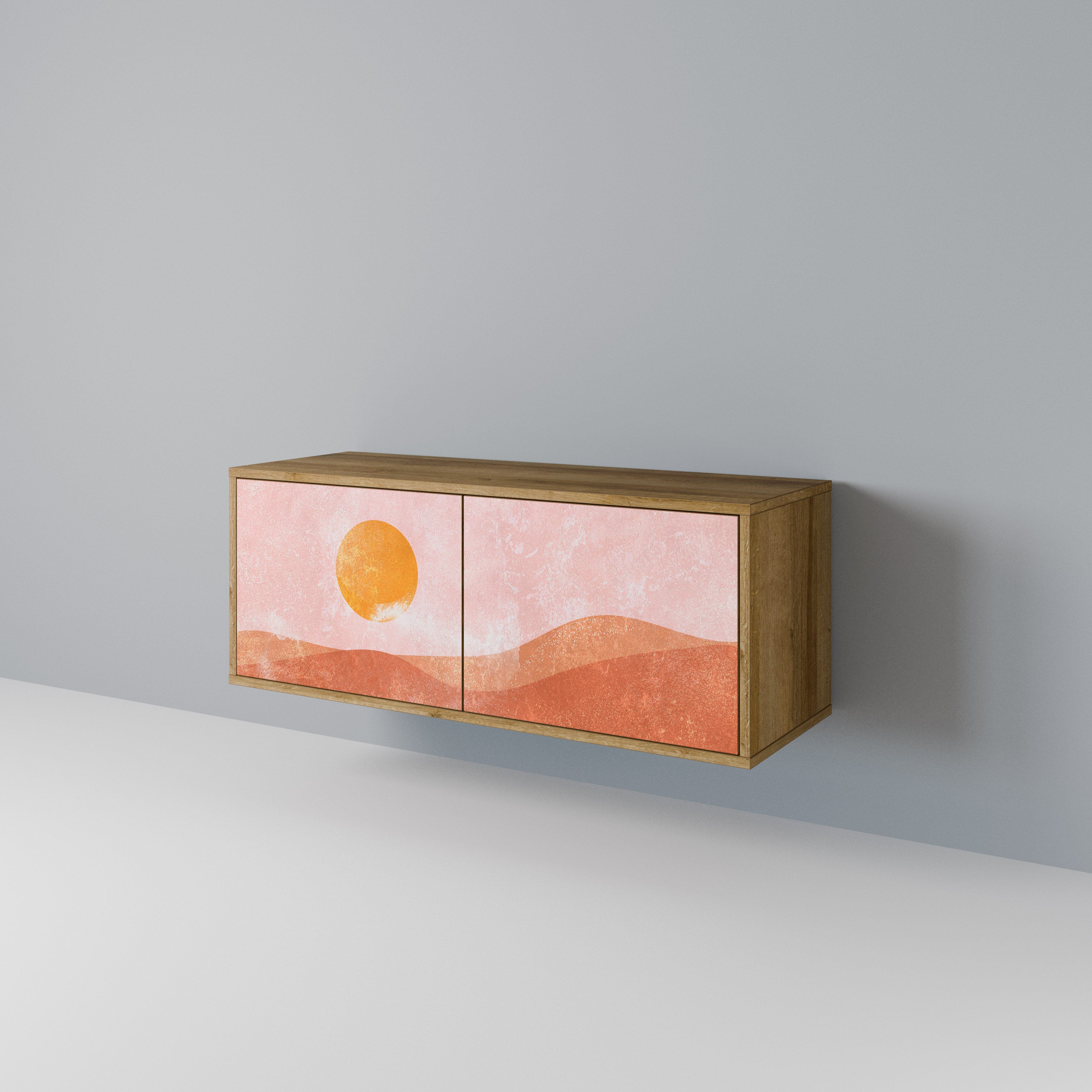 LUMINOUS SUNLIGHT Kompakt TV-bänk med 2 dörrar