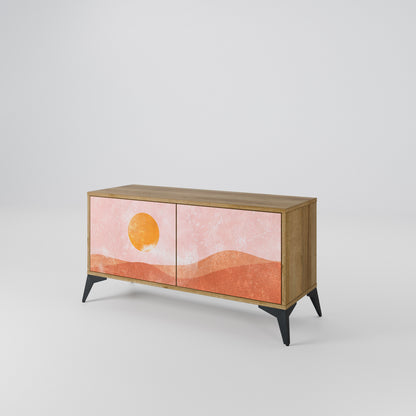 LUMINOUS SUNLIGHT Kompakt TV-bänk med 2 dörrar