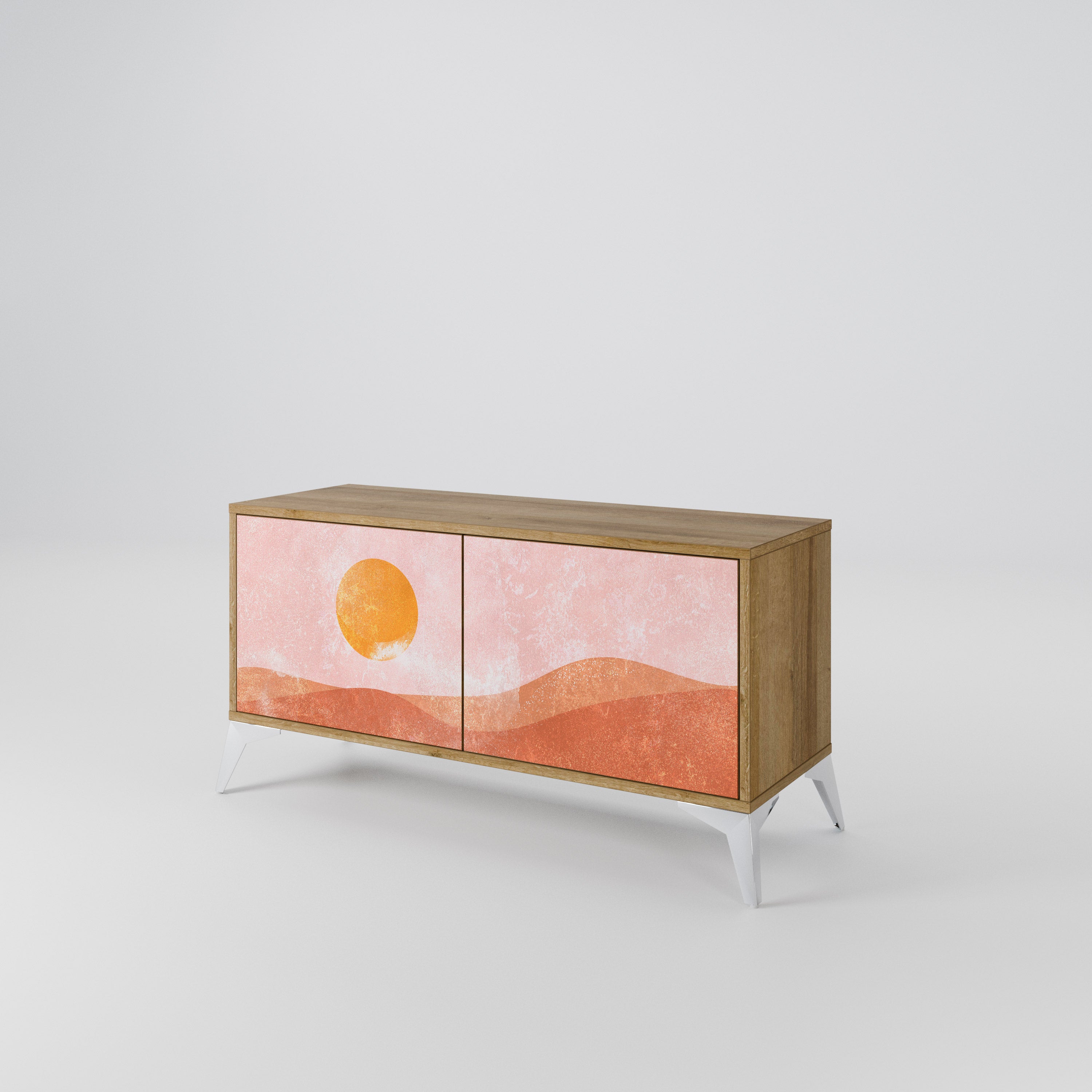 LUMINOUS SUNLIGHT Kompakt TV-bänk med 2 dörrar