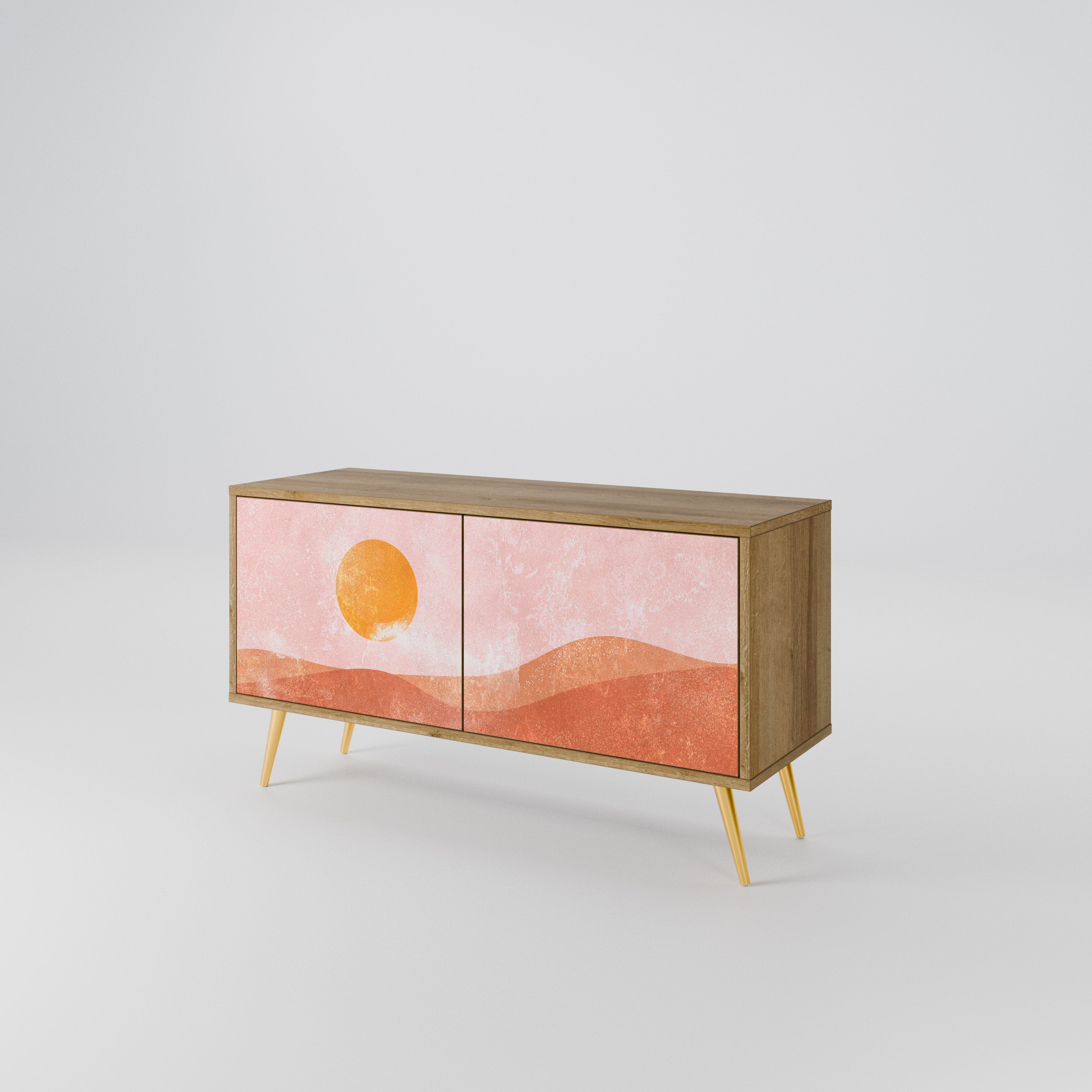 LUMINOUS SUNLIGHT Kompakt TV-bänk med 2 dörrar