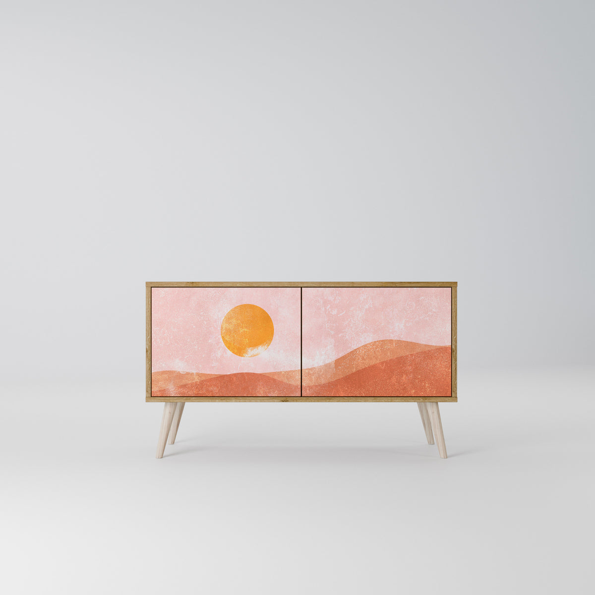 LUMINOUS SUNLIGHT Kompakt TV-bänk med 2 dörrar