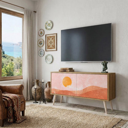 LUMINOUS SUNLIGHT Kompakt TV-bänk med 2 dörrar