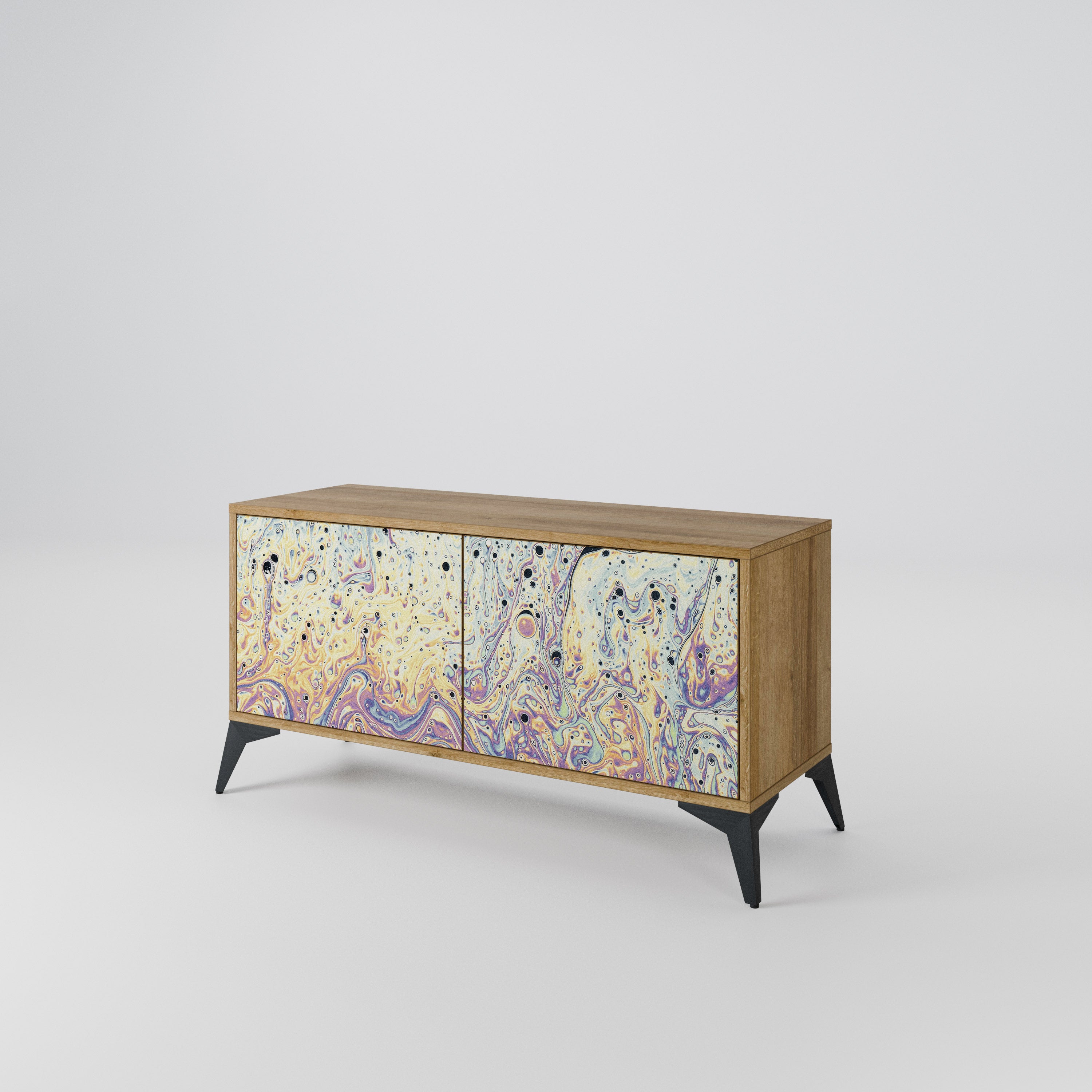MOSAIC OF COLORS Kompakt TV-bänk med 2 dörrar